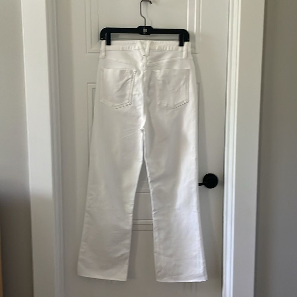Hudson White Faye Ultra High Rise Bootcut Crop Jeans - Picture 3 of 7